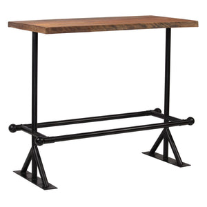 vidaXL Bar Table Solid Reclaimed Wood Dark Brown 120x60x107 cm