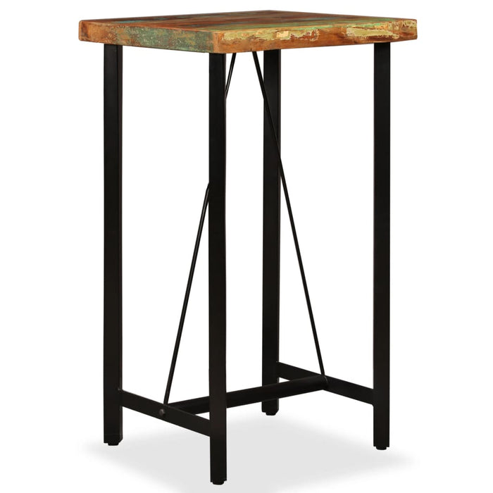 vidaXL Bar Table Solid Reclaimed Wood 60x60x107 cm