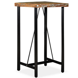 vidaXL Bar Table Solid Reclaimed Wood 60x60x107 cm