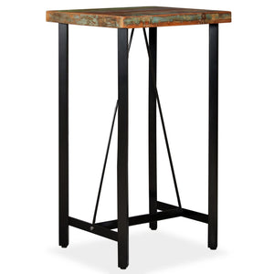 vidaXL Bar Table Solid Reclaimed Wood 60x60x107 cm