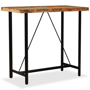 vidaXL Bar Table Solid Reclaimed Wood 120x60x107 cm