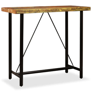 vidaXL Bar Table Solid Reclaimed Wood 120x60x107 cm