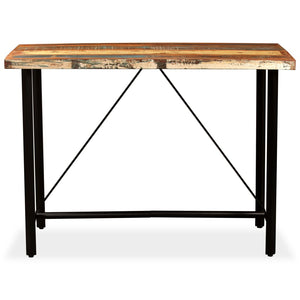 vidaXL Bar Table Solid Reclaimed Wood 150x70x107 cm