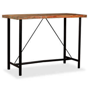 vidaXL Bar Table Solid Reclaimed Wood 150x70x107 cm