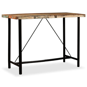 vidaXL Bar Table Solid Reclaimed Wood 150x70x107 cm