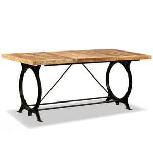 vidaXL Dining Table Solid Rough Mango Wood 180 cm