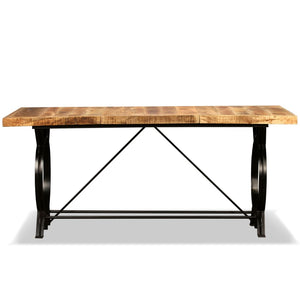 vidaXL Dining Table Solid Rough Mango Wood 180 cm