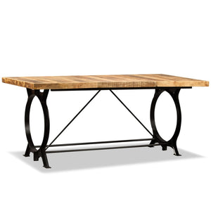 vidaXL Dining Table Solid Rough Mango Wood 180 cm