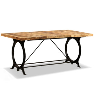 vidaXL Dining Table Solid Rough Mango Wood 180 cm