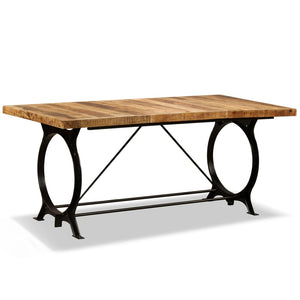 vidaXL Dining Table Solid Rough Mango Wood 180 cm