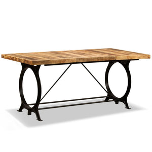 vidaXL Dining Table Solid Rough Mango Wood 180 cm