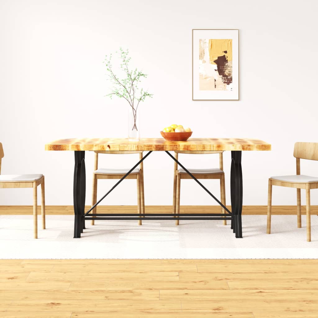 vidaXL Dining Table Solid Rough Mango Wood 180 cm