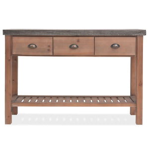 vidaXL Console Table Solid Fir Wood 122x35x80 cm