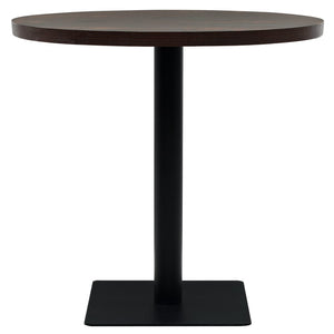 vidaXL Bistro Table MDF and Steel Round 80x75 cm Dark Ash