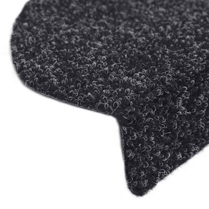 vidaXL 15 pcs Self-adhesive Stair Mats Needle Punch 56x17x3 cm Black