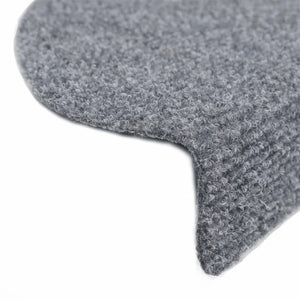 vidaXL 15 Self-adhesive Stair Mats Needle Punch 56x17x3 cm Light Grey