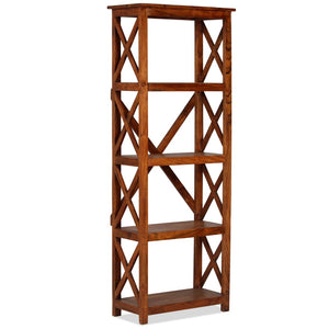 vidaXL Bookshelf Solid Acacia Wood Honey Finish 60x30x160 cm