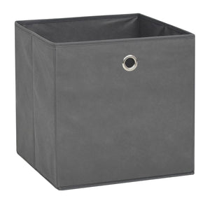 vidaXL Storage Boxes 4 pcs Non-woven Fabric 32x32x32 cm Grey