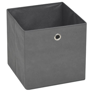 vidaXL Storage Boxes 4 pcs Non-woven Fabric 32x32x32 cm Grey