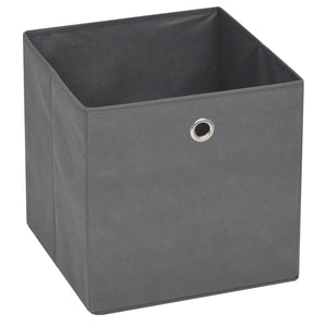 vidaXL Storage Boxes 10 pcs Non-woven Fabric 32x32x32 cm Grey