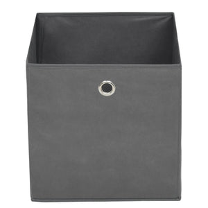 vidaXL Storage Boxes 10 pcs Non-woven Fabric 32x32x32 cm Grey