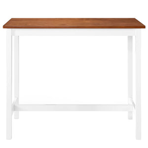 vidaXL Bar Table Solid Wood 108x60x91 cm