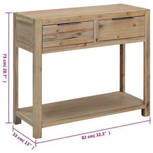 vidaXL Console Table 82x33x73 cm Solid Acacia Wood