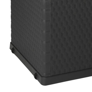 vidaXL Garden Storage Box Anthracite 120x56x63 cm PP Rattan