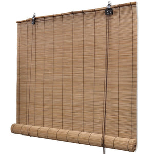 vidaXL Roller Blind Bamboo 100x220 cm Brown