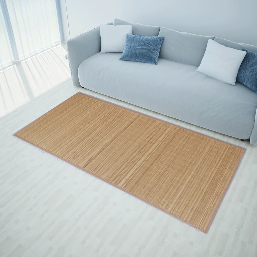 vidaXL Rug Bamboo 160x230 cm Brown