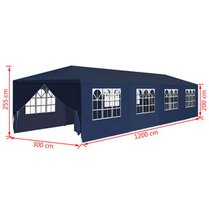 vidaXL Garden Marquee 3x12 m Blue