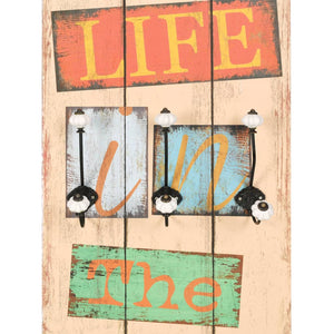 vidaXL Wall-mounted Coat Rack with 6 Hooks 120x40 cm LIVE LIFE