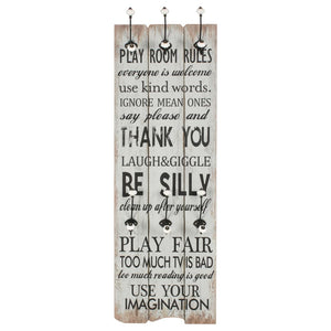 vidaXL Wall-mounted Coat Rack with 6 Hooks 120x40 cm THANK YOU