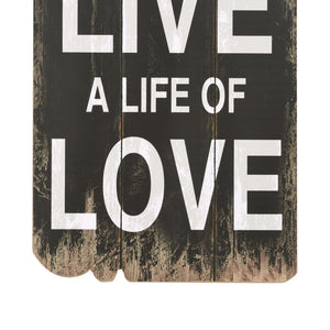 vidaXL Wall-mounted Coat Rack with 6 Hooks 120x40 cm LOVE LIVE