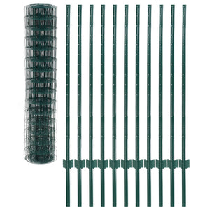 vidaXL Euro Fence Steel 20x1.2 m Green