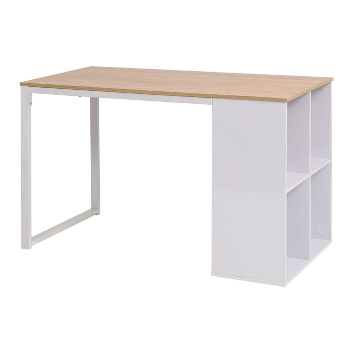 vidaXL Writing Desk 120x60x75 cm Oak and White