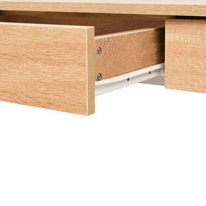 vidaXL Writing Desk 110x55x75 cm Oak and White