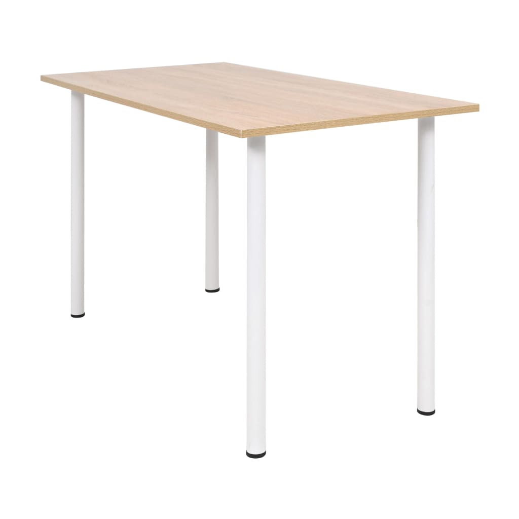 vidaXL Dining Table 120x60x73 cm Oak and White