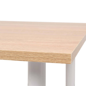 vidaXL Dining Table 120x60x73 cm Oak and White