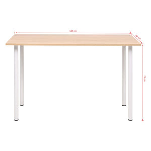 vidaXL Dining Table 120x60x73 cm Oak and White