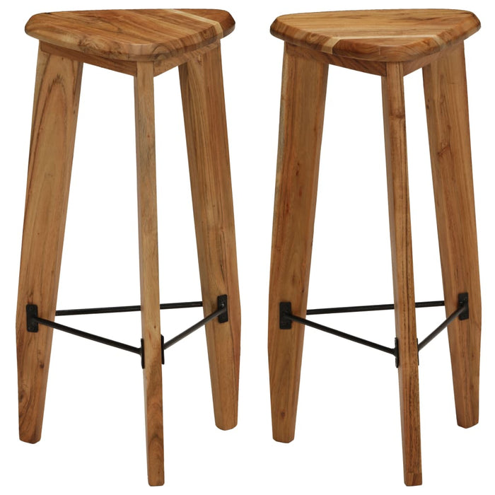 vidaXL Bar Stools 2 pcs Solid Acacia Wood