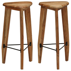 vidaXL Bar Stools 2 pcs Solid Acacia Wood