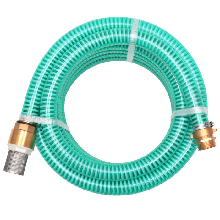 vidaXL Suction Hose with Brass Connectors 15 m 25 mm Green