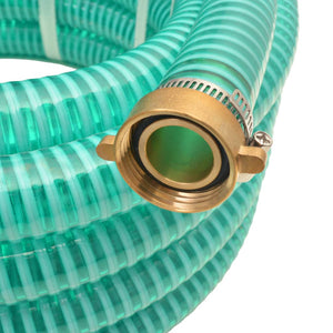 vidaXL Suction Hose with Brass Connectors 15 m 25 mm Green