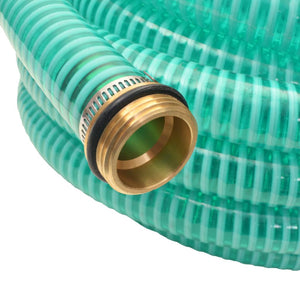 vidaXL Suction Hose with Brass Connectors 15 m 25 mm Green