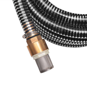 vidaXL Suction Hose with Brass Connectors 7 m 25 mm Black