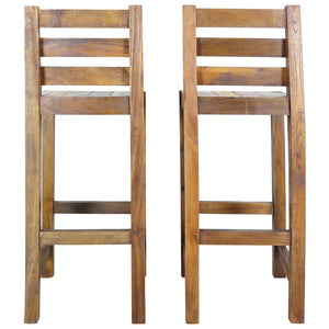 vidaXL Bar Stools 2 pcs Solid Reclaimed Wood