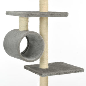 vidaXL Cat Tree with Sisal Scratching Posts 260 cm Grey