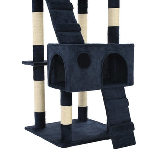 vidaXL Cat Tree with Sisal Scratching Posts 170 cm Blue