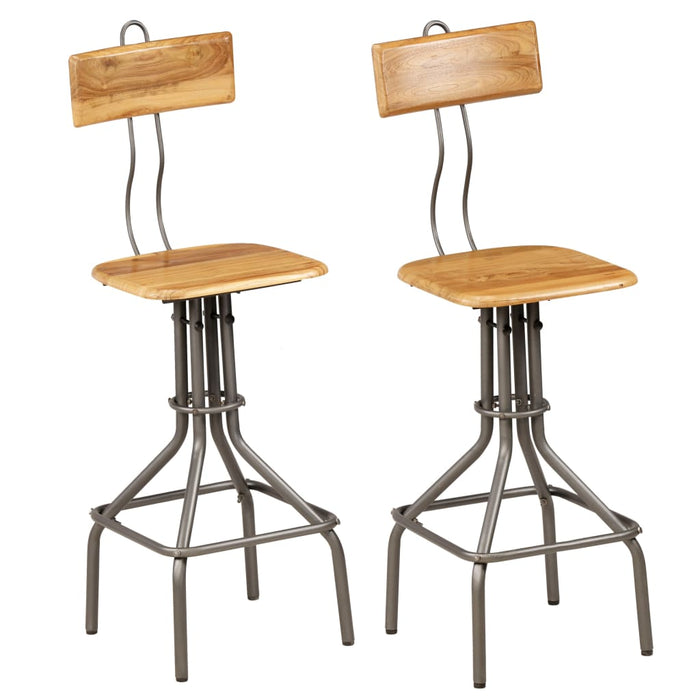 vidaXL Bar Chairs 2 pcs Solid Reclaimed Teak Wood